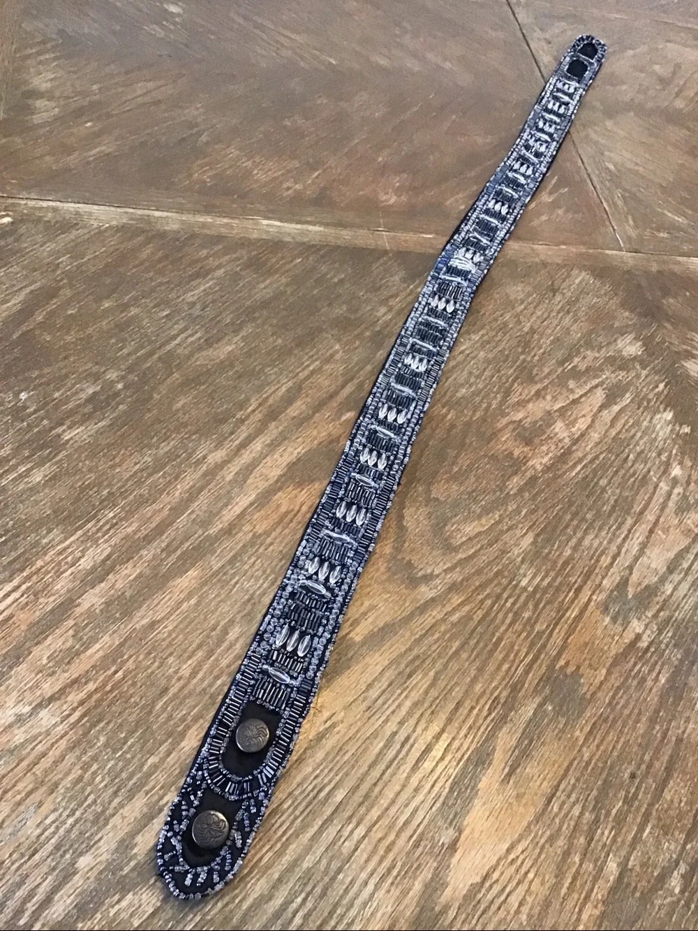 Vintage hand-beaded bohemian statement belt from Ibisco Y2K